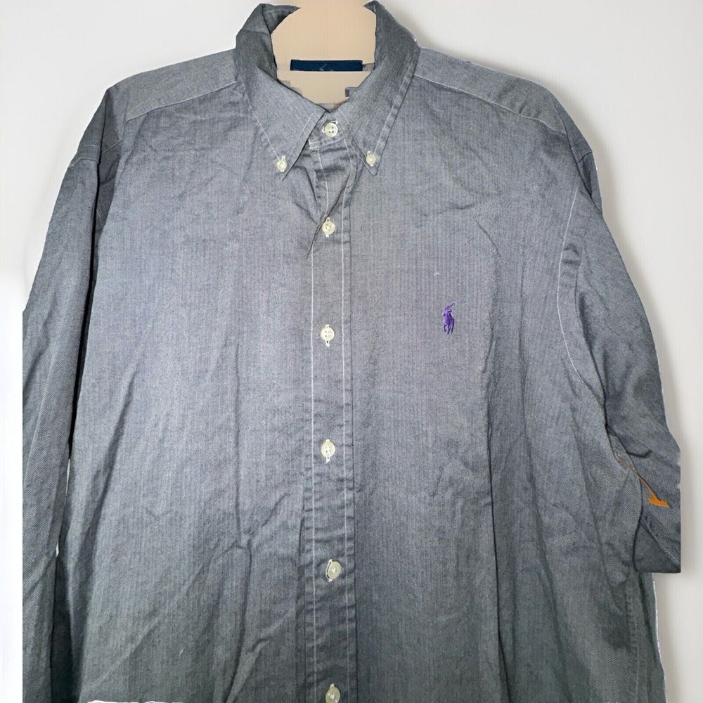Polo Ralph Lauren Gray Long‎ Sleeve shirt size Medium Blake